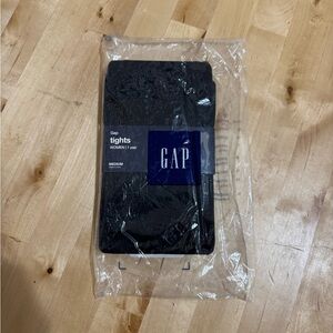 GAP Opaque Tights Black Medium NWT Layering Lagenlook Winter
